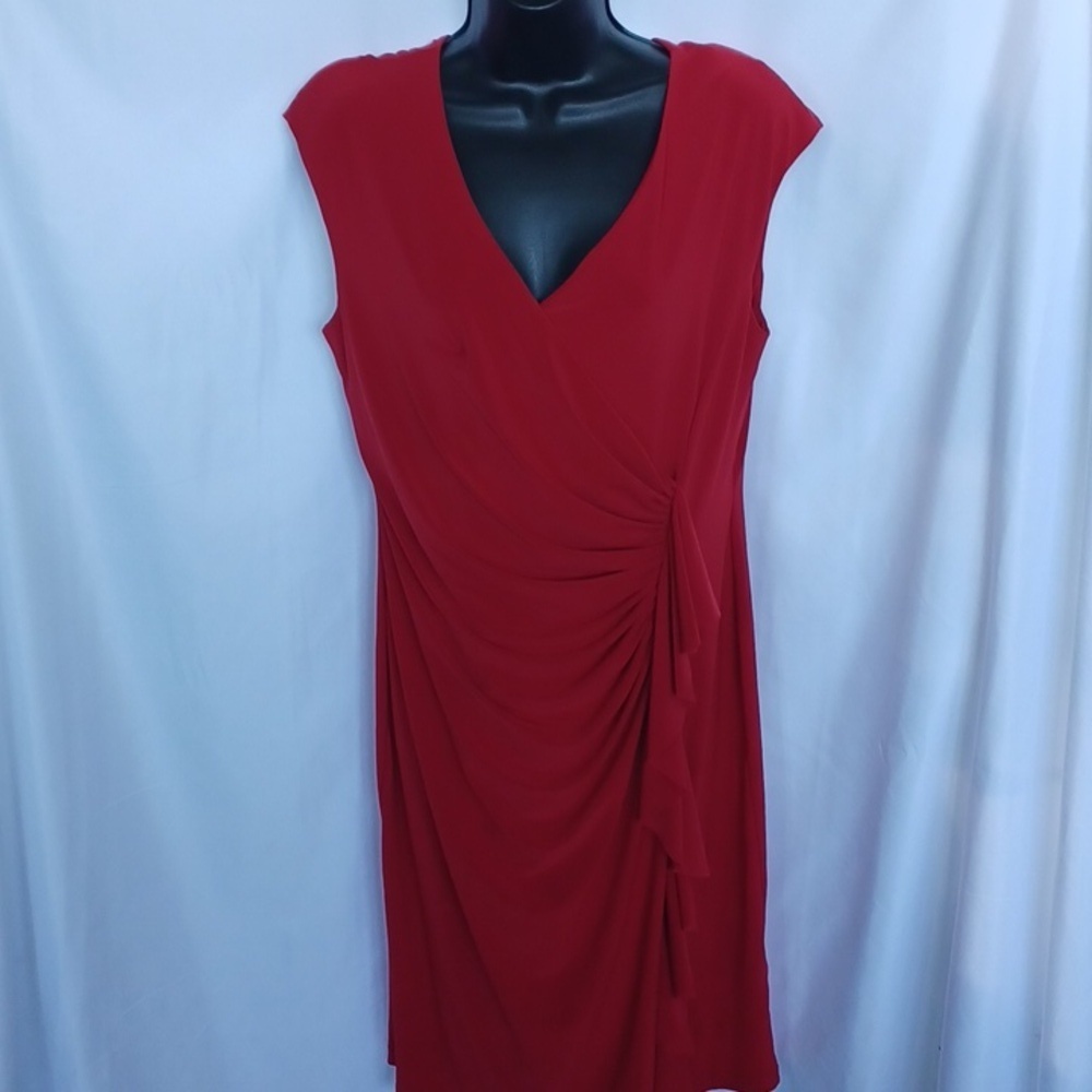 American Living Red dress, v-neck, sz 14